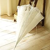 Kicode レースの傘ウェディングパラソルの刺繍ウェディングコスチュームアクセサリー