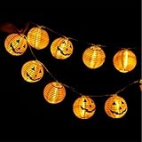 Infabe ハロウィン LED LEDライト 飾りスター クリスマス ホームパーティー LEDストリングライト カボチャ形の装飾 雰囲気作り クリスマス飾り 電飾 電球 電池 ルミネーション かわい