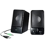 サンワサプライ USB電源マルチメディアスピーカー 4W 3.5mmステレオミニジャック接続 MM-SPL15UBK