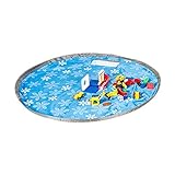 おもちゃ収納袋 SAVOKI 収納マット プレイマット お片づけマット レジャーシート 直径80cm 防水 遊び用 子供用