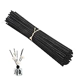 リードディフューザー ディフューザー スティック 100本セット 直径3mm ディフューザー 香りの拡散 長持ち 香りリードスティック リードアロマスティック 詰め替え 交換用 ディフューザー 便利 自宅用 車内用 寝室用 オフィス用（ブラック）