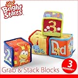 Bright Starts　ブライトスターツ　グラブ＆スタックブロック　KI-BR9052　布のブロック　おもちゃ　ベビー