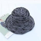 Hatrita-J 韓国の夏の黒色優雅真珠の花の大きい軒の折り畳むシルクハット礼帽シルクハット帽帽,m