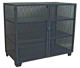 Jamco製品Inc mc360-bl Stationaryメッシュセキュリティキャビネット30 x 60 3つシェルフ、ブラック、パウダーコーティング
