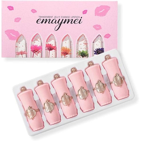 Amazon.co.jp: クリスタルフラワーゼリーリップスティック6個