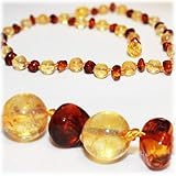 The Art of Cure Baltic Amber Teething Necklace for Baby (Honey/Citrine) - Anti-inflammatory ... by T