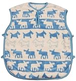 渡嘉毛織 北欧柄 ベストタイプスリーパー(サックスブルー)