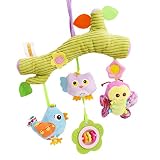 travet Baby Toys Owl Bird Cute Cartoon Animal Stuff Pluche Pop早期教育Rattleベッド吊りベビーカーHanging As the pro
