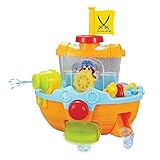 Happytime Bathtime Pirate Ship Bathtub Bath Toy for kids with Water Cannon and Boat Scoop [並行輸入品]