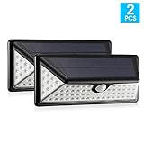 73LED ソーラーセンサーウォールライト　人感センサー/光感知　三種類モード　太陽光発電　省エネ　防水　防犯用　屋内照明/屋外照明/軒先/壁掛け/庭先/ガレージ/玄関周りなど対応　夜間自動点灯 (2