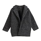 [FERE8890] 男の子 ラシャコート 子供 グレーコート無地 折り襟 シンプル ファッション 秋冬 防寒 お出かけ 旅行 女の子 男女兼用 親子服 成人 グレー 90# 身長80～90CM