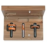 CMT 800.526.11 3-Piece Tongue & Groove Cabinetmaking Set in Hardwood Case, 1/2-Inch Shank [並行輸入品]
