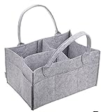 Vercord Baby Diaper Caddy Portable Nursery Storage Bag Organizer With Changeable Compartments For Di