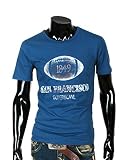 Stylish 半袖 Tシャツ メンズ お洒落 サンフランシスコ 柄 シャツ 秋 冬 春 夏 シンプル 綿 素材 インナー 韓国 KF000B09 (Deep Blue L Size)