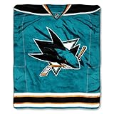 NHL Jersey Royal Plush Raschel Throw Blanket