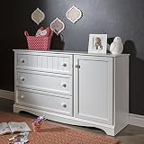 South Shore Savannah 3-Drawer Dresser with Door, Pure White [並行輸入品]