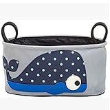 Goodparty ベビーカー用 車肩掛けバッグ 多機能小物入れ 収納バック ホルダーバッグ ポケット (ホエール)