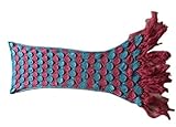 Bolaxin Baby Girls Sleepwear Mermaid Swimsuit Mermaid Blanket with Scales (Adult, Blue+Rose) [並行輸入品]