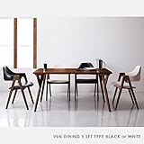 【商品名】天然木 ダイニング5点セット 木製 ダイニングテーブル＆レザーダイニング チェア４脚 (ブラックorホワイト）モダン【サイズ】テーブル 幅140×奥行80×高さ70cm チェア 幅52×奥行57×高さ80（座面高47）cm MK