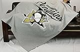 Pittsburgh Penguins NHL Sweatshirt Throwブランケット、グレー