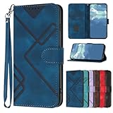 Ygejcjx 対応 Motorola Moto G64 5g ケース 手帳型 モトローラG64 スマホケース 手帳型 moto g64y 5g ケース 携帯ケース motorola G64 携帯カバー モトローラ G64Y 手帳型ケース 全面保護 吊り紐付き 磁気スイッチ 架の機能 財布型 カード収納 適用する Motorola G64/G64Y カバー -ブルー