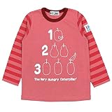 アスナロ（トップス 長袖tシャツ） 長袖Tシャツ ベビー はらぺこあおむし カットソー 袖ボーダー ロゴチケット付90 レッド