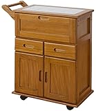 天然木フラップ式キッチンワゴン OSK-T016