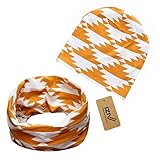 iZivかわいい赤ちゃん帽子スカーフ幼児ソフトコットン帽子とスカーフセット、0-2歳のファッションスタイル春秋（ホワイトイエロー）