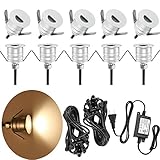 FVTLED 階段ライト 歩道ライト DC12V 1.1W 埋め込み穴径30㎜ 防水 アルミ合金 夜間照明 階段ステップ 階段 廊下 玄関 (C1-01(10pcs))