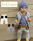 【子供服】 kids zoo (キッズズー) ネコ・サルボア切替裏毛パンツ 70cm～95cm W55007