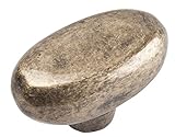 Atlas Homewares 332-CM Distressed Collection 1.7-Inch Oval Knob, Champagne [並行輸入品]