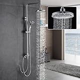Rovateクロム温度調節バーミキサーシャワーバルブタップバスルームRainfallハンドシャワーセット