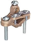 Morris Products 91670 Ground Clamp, For Armored and Unarmored Wire, 1/2 -1" Water Pipe Range, 8 - 4 