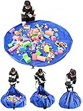 おもちゃ EachWell Large 60 Inch Toy Storage Bag Play Mat Toys Organizer Blue [並行輸入品]
