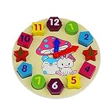 Generic Wooden 12 Number Clock Puzzle Educational Toy [並行輸入品]