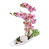 BULARY　造花 胡蝶蘭立ラベンダー 花束　高品質コチョウラン　インテリア　プレセント　ギフト　結婚式　誕生日　発表会　入学式　卒業式　ミニ 小さいサイズ いろんなタイプ選べる　タイプE　パープル