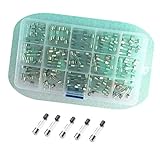 Flameer ガラス　ヒューズ管　　クイック　速断　ケース付き　50個/150個入り　10種（各5個）/15種（各10個）　250V - 150個：0.2A-30A 　