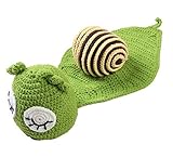 (ビグッド)Bigood ベビー ニット帽子服 着ぐるみ ニット素材制コスチューム 寝相アート 新生児 赤ちゃん 出産祝い 可愛い蝸牛 グリーン【並行輸入品】