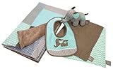 Trend Lab Cocoa Mint Gift Set, Mint Green/Taupe, 5 Piece by Trend Lab [並行輸入品]