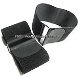 RKC 10cm × 50cm 固定ベルト 金属バックル付 2本 黒 : 160D-05