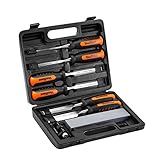 VonHaus 8 Piece Wood Chisel Set for Carving with Honing Guide, Sharpening Stone & Storage Case [並行輸入