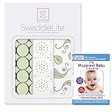 SwaddleDesigns SwaddleLite Set of 3 Marquisette Swaddle Blankets Premium Cotton Muslin and The Happi