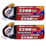 リポバッテリー 6S 2200mAh 150C FPVドローン レーシングドローン RCボート XT60 22.2V 高放電 ドローン用 バッテリー フリースタイル 競技用 5インチ 6セル グレードA 軽量 プレミアム DXF POWER バランス充電 JST XH RCカー 高性能