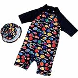 monoii ベビー 水着 男の子 赤ちゃん 水着 ベビー ラッシュガード 水着 子供 帽子付 b346