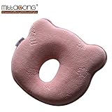 Mittagongベビー枕&ヘッドシェーピングソフトメモリフォーム枕 – 首のサポートセーフSleeping in Crib,ベルベット枕カバー – Perfect for Girls、男の子と、0 