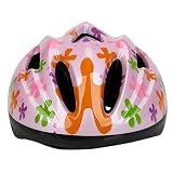 ヘルメット 子供用 軽量 3-7歳　helmet　9ホール　シンプル スポーツ　スケートボード　キックボード ローラー スケート　ウォーター スポーツ ピンク花柄 （形1）