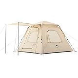 Naturehike 公式 ワンタッチ テント 大型 2～6人用 ‎ロッジ型 UPF50+ パークテント キャンプ 設営簡単 uvカット 自立式 2重層 耐水圧PU2000/3000 2つの前室 初心者向け 前室ポール付き キャンピング アウトドア 