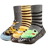 ［キロフライ］kiloflyベビー幼児男の子女の子ノンスキッドスリッパソックスバリューパック[3ペア]