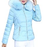 ダウンジャケット Timsa 韓国風 レディース 無地 ダウンコート 秋冬春 長袖 綿服 タヌキファー襟 フード付き アウター ジップアップ ポケット付き キルティングジャケット 防風 防寒 中綿コー