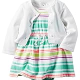 カーターズ Carter's ボディスーツ ワンピース 綿ジャージー100% & カーディガン 長袖 綿60% ポリエステル40% 2点セット 2-Piece Bodysuit Dress & Neo